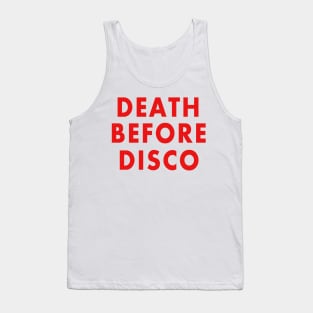 Retro Death Before Disco Tank Top